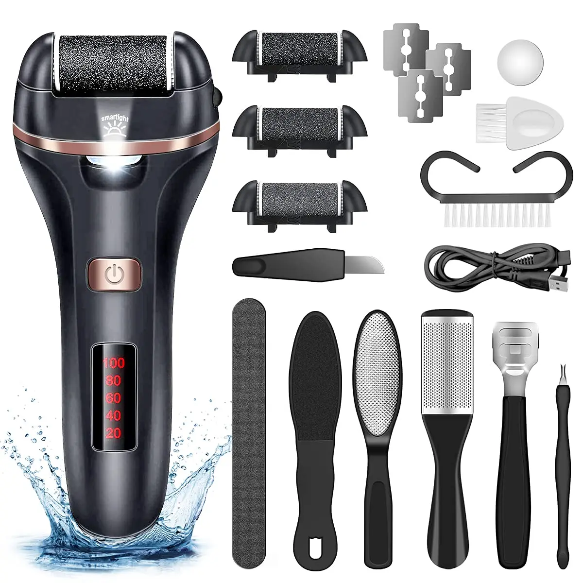 14 In1 Electric Rechargeable Foot Grinder Exfoliating Foot Repair