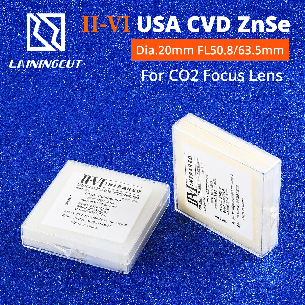 LSKCSH CO2 фокус объектива II-VI США CVD ZnSe лазерные линзы диа. 20 мм fl50,8/63,5 мм для CO2 лазерной гравировки и резки