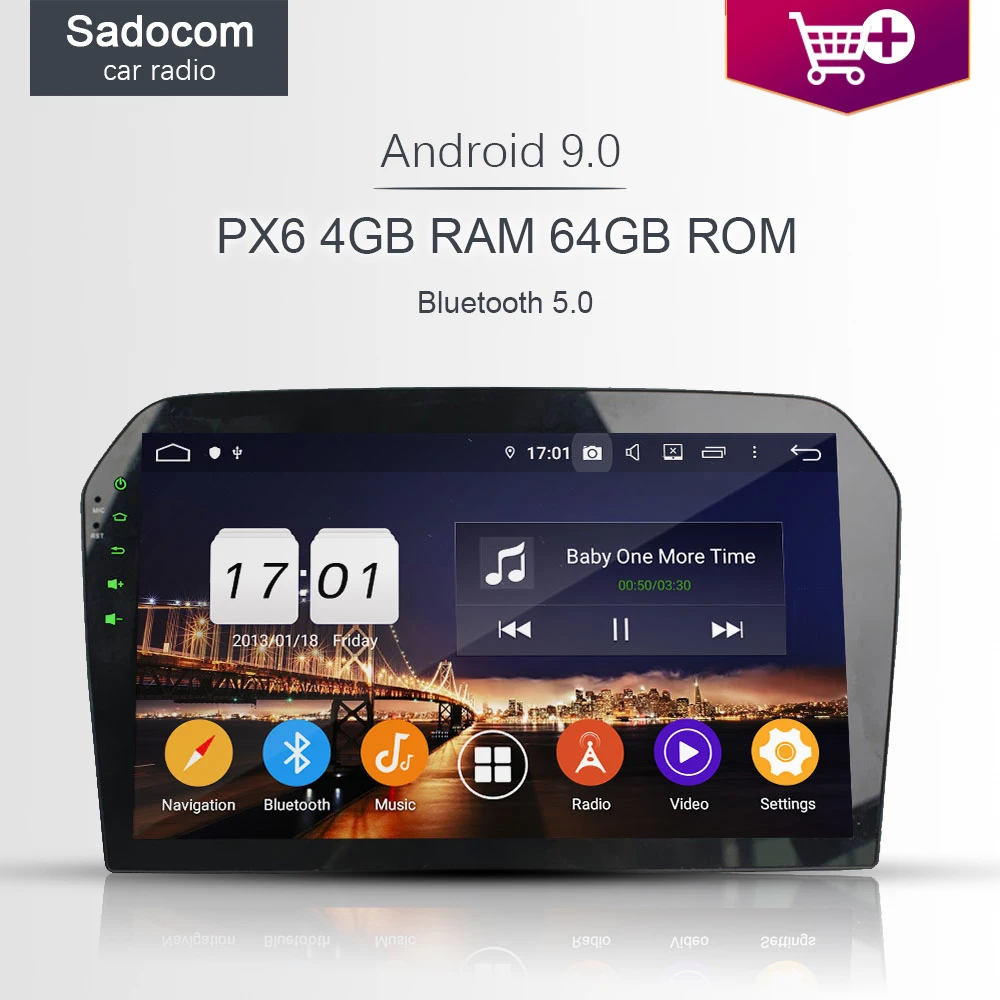 Автомобильный мультимедийный плеер экран 10 1 дюйма Android 0 4 Гб ОЗУ 8 ядер 64 ПЗУ GPS RDS