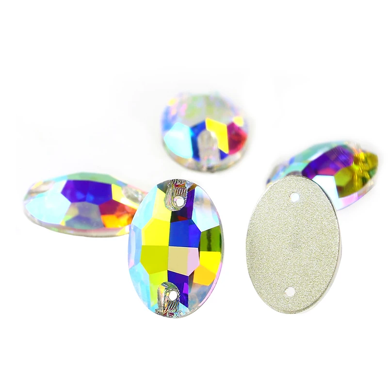 K9 Oval Crystal Rhinestones 17X24MM AB Sew on Rinestones flatback glass stone crystal diamond Accessories for clothing K9 Oval Crystal Rhinestones 17X24MM AB Sew on Rinestones flatback glass stone crystal diamond Accessories for clothing