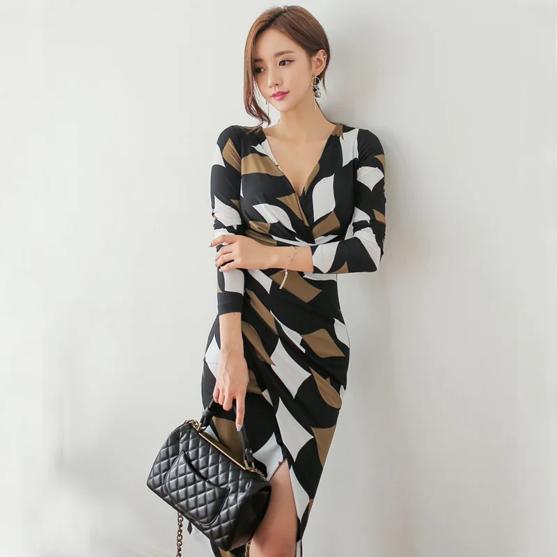 

2019 Spring And Summer New Style WOMEN'S Dress Sheath Elegant Debutante Tight Mid-length-Step Dress