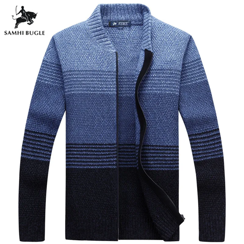 Mens Sweaters for 2019 New Autumn Cardigan Sweater Fashion Color Splicing Sweater Men Knitwear Slim Fit High Quality Pull Homme