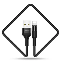 USAMS 3 in 1 Usb Cable For iphone cable 12 11 Xs Xr X SE 8 7 6 plus 6s 5s ipad air mini 4 fast charging cable For iphone charger cable Samsung Huawei Xiaomi