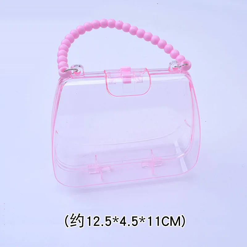 small handbag Милый Мультфильм косметичка коробка с наклейками для маленьких девочек ролевые игры Красота Мода подарок на день рождения ювелирные изделия Kawaii аксессуары - Цвет: small handbag