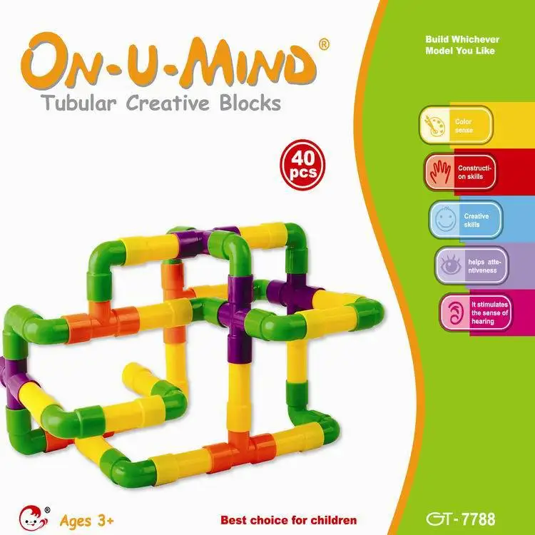 

Intelligence Building Blocks Toy Children'S Educational DIY Fun Toy Tabletop Game CHILDREN'S Toy Building Blocks Tube