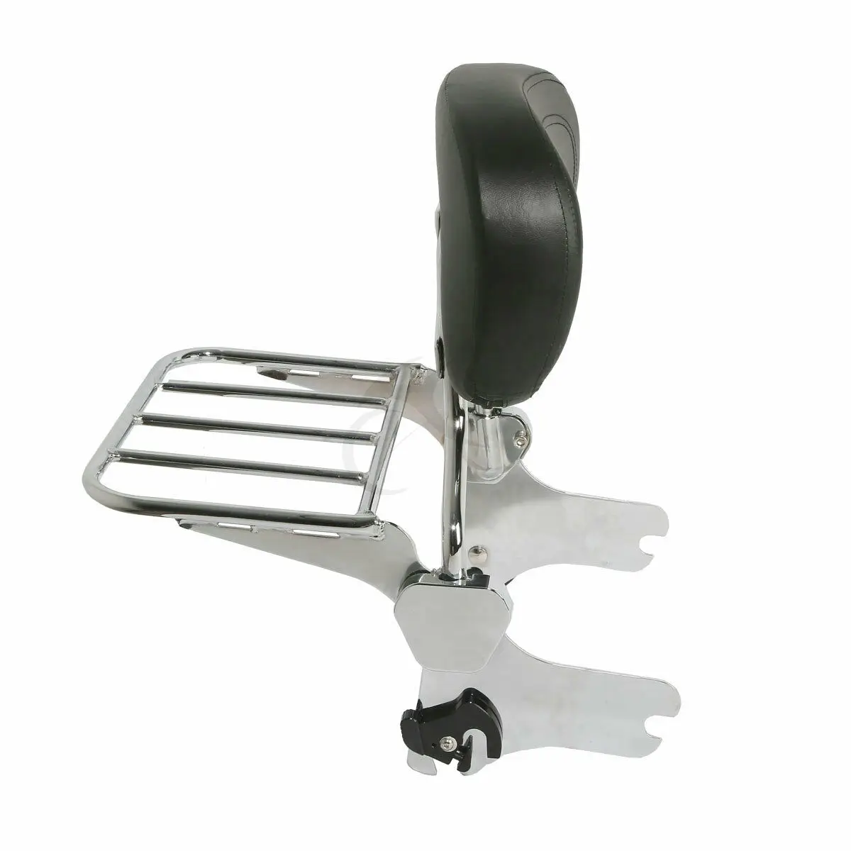 Мотоцикл съемная спинка Сисси Бар И БАГАЖНАЯ стойка для Harley Touring Road King Classic Electra Street Road Glide 97-08 07 - Название цвета: chrome