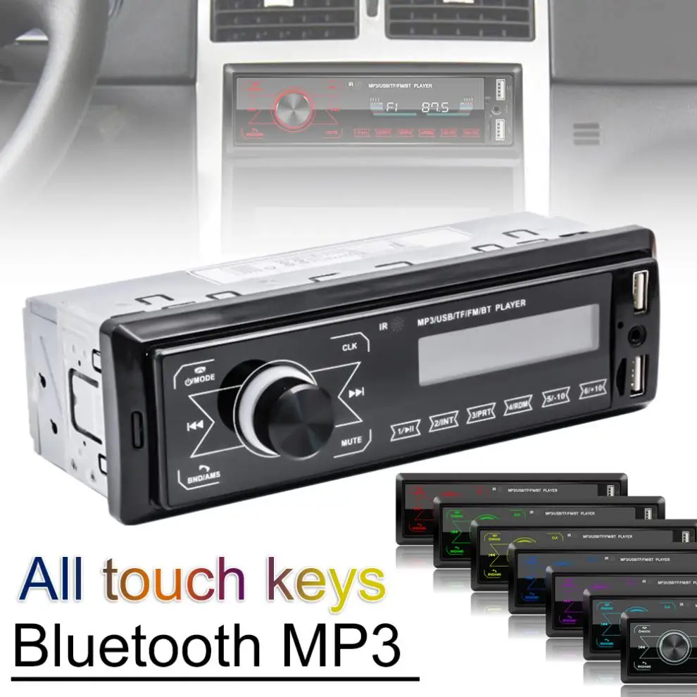 

Full Touch Keys Dual USB 12V Bluetooth Car Radio MP3 Player Vehicle Stereo Audio with Remote Control