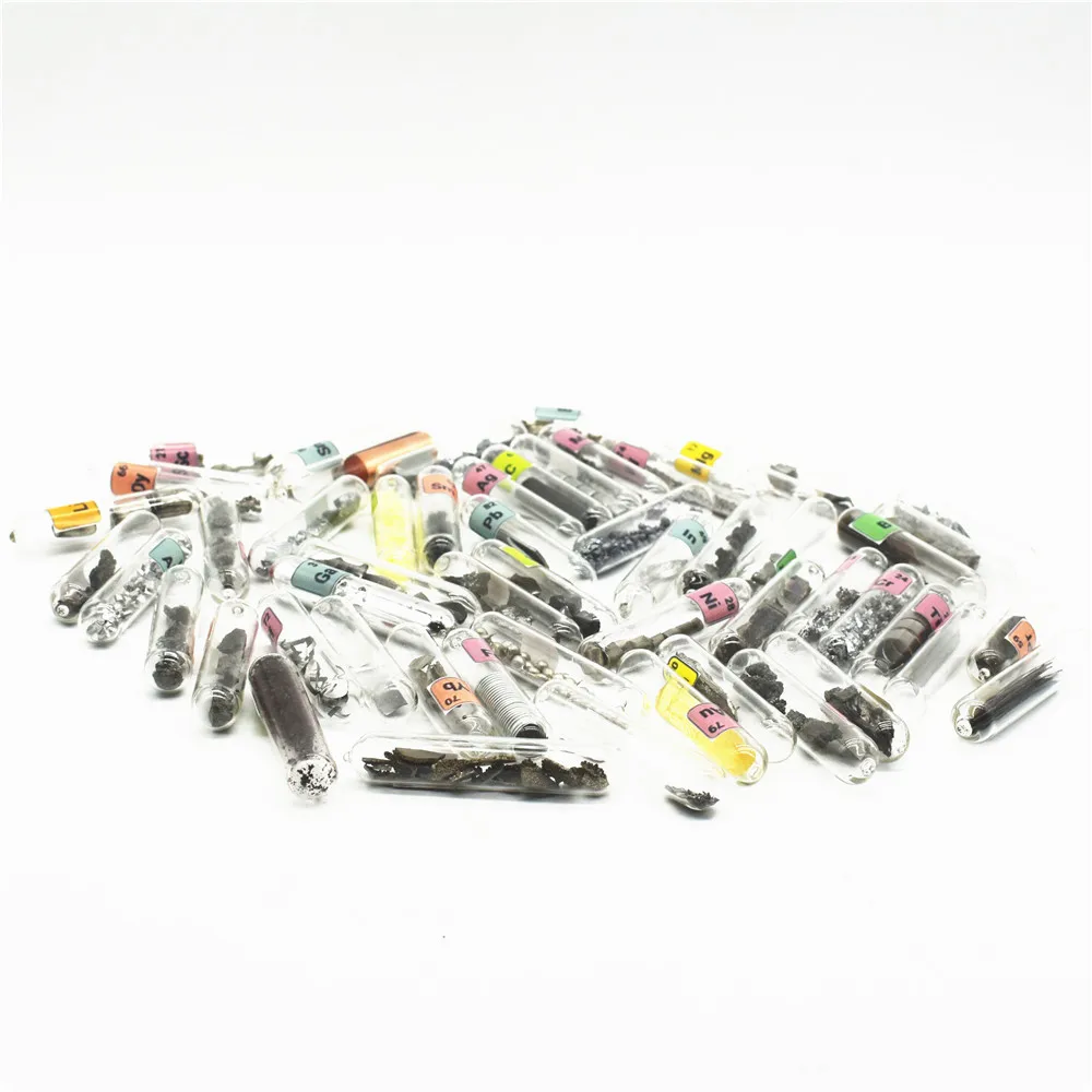 US $257.59 54 Types Of Elements Samples For Element Periodic Table Au Ag Pr W Sm Gold Super Set Glass Sealed For Collection Display Show O