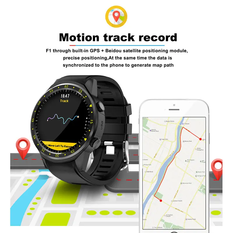 F1 gps Часы сердечного ритма трекер Смарт-часы gps часы Бег мульти-спортивный режим Dual SIM карты шагомер для apple IOS huawei Android