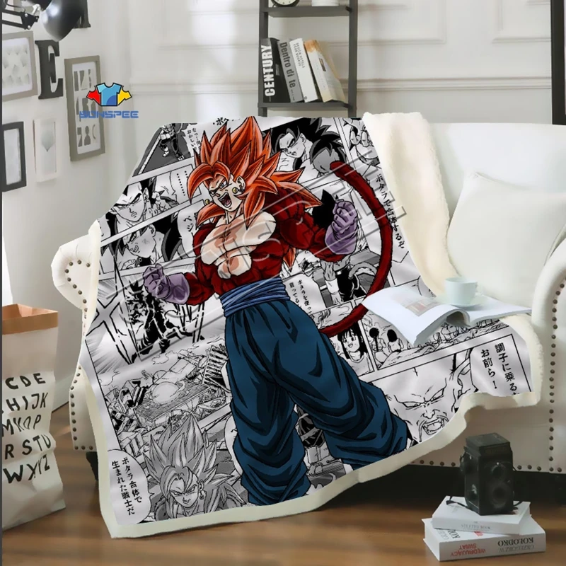 Dragon ball Гоку диван в стиле аниме путешествия молодежное постельное белье Узорчатое набивное одеяло покрывало для мальчика девочки путешествия одеяло квилт для софы