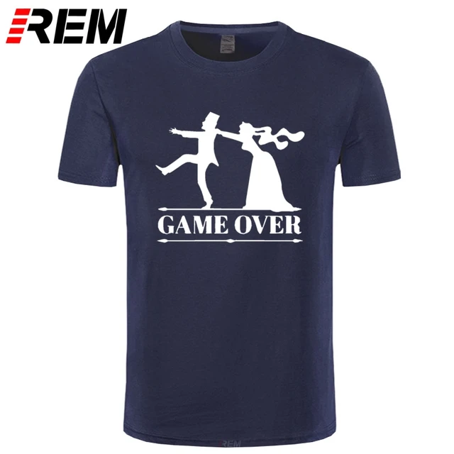Hedendaags REM game over bride groom bachelor bachelorette T Shirt Funny EG-57