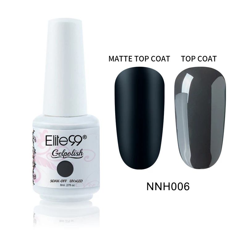 Elite99, 8 мл, серый цвет, Гель-лак, Полупостоянный лак для ногтей, УФ-лак, не впитывается, для маникюра, гибридный лак, эмалированный лак, Гель-лак - Цвет: NNH006