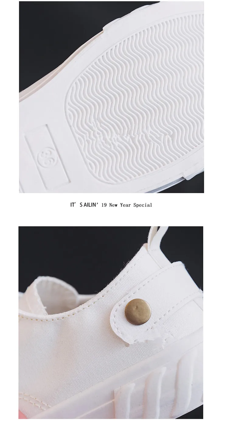 Canvas Shoes Women's Spring And Summer New Style Korean-style Casual Shoes INS Students Sports White Shoes Flat Shoes 6686
