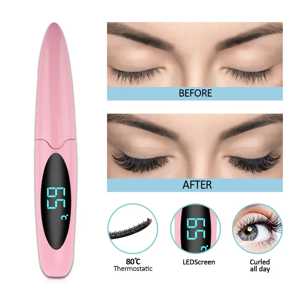 

New Electric Eyelash Curler USB Rechargeable Electric Heated Eyelash Long-Lasting Electric Ironing Eyelash Curler Device