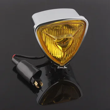 

Motorcycle 12v Vintage Triangle Headlight Retor Front Headlamp For Harley Bobber Custom Chopper