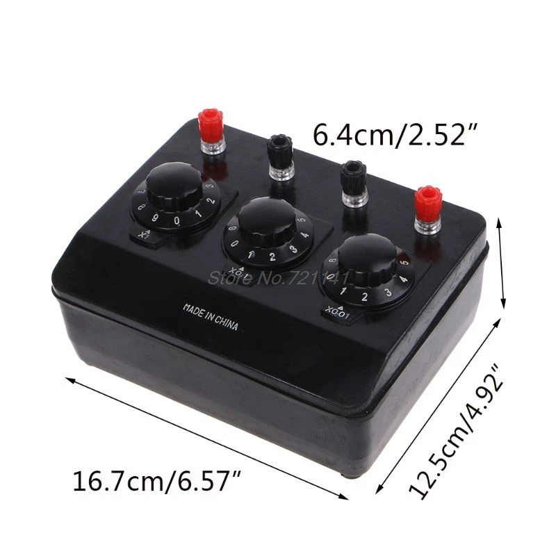 

0-9.99 ohm simple resistance box precision 0.1 input variable resistance teaching instrument dropship