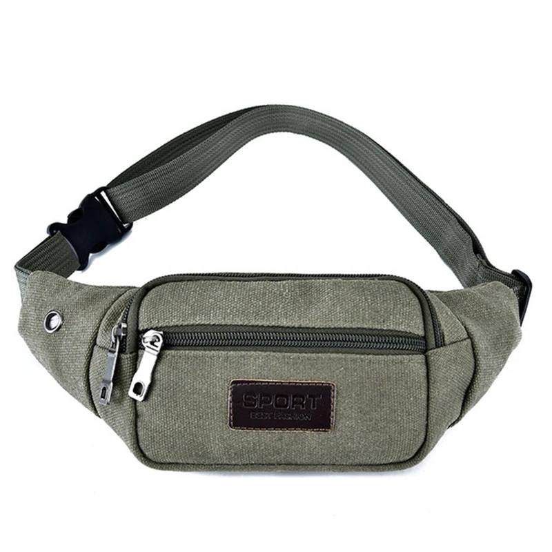 Casual Leinwand Taille Tasche Unisex Funktionale Taille Tasche Handy Tasche Männer und Frauen Bequem Gürtel Banane Tasche Fanny Pack männer – Detail 10