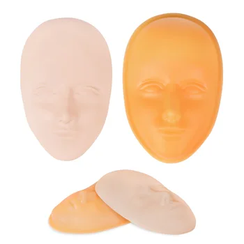 

5D facial tattoo training head silicone practice permanent makeup lips eyebrow tattoo skin eyelash grafting exercises