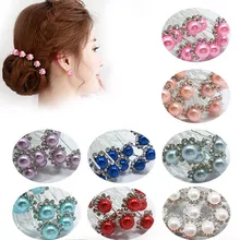 10 шт./компл. невесты Шпильки бисер Стразы Свадебные Цветочные Заколки Зажимы для клипс Для женщин женские аксессуары для волос для девочек MV6