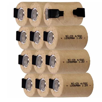 

12 pcs 4/5SC 1200mah 1.2v battery NICD rechargeable batteria for makita bosch B&D Hitachi metabo dewalt accumulator power tools
