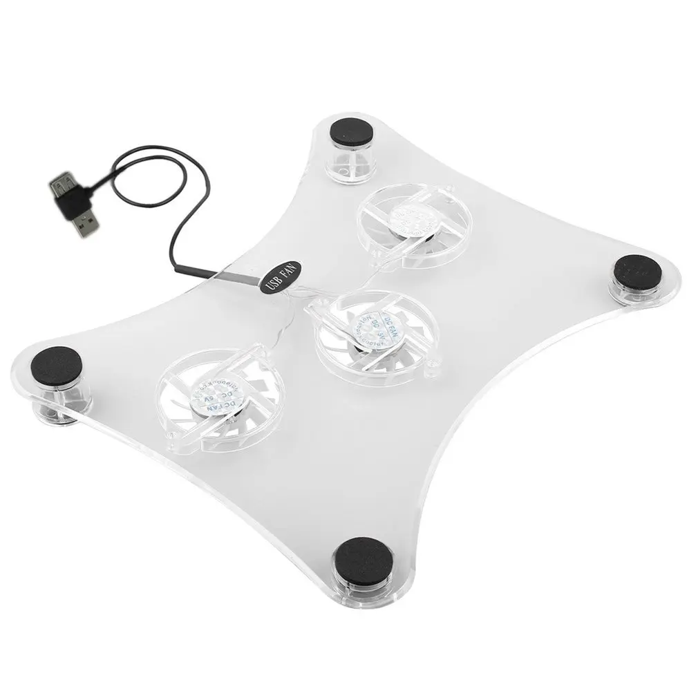 

USB Notebook Laptop Cooler Cooling Pad Heatsink 3 Fan Cool for Computer PC Bulit-in Powerful Fan No Need for Installation