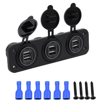 

LED Light Circle USB Phone Tablet Charger Power Outlet Hub ABS Plastic