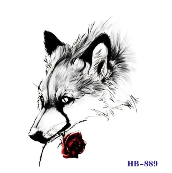 Зверь татуировки зверей Временные Для мужчин женский боди-арт поддельные