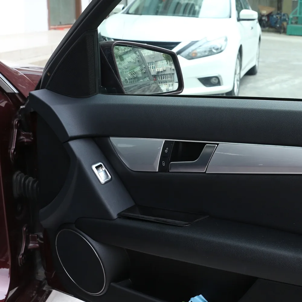 2 шт. ABS хромированная рамка для автомобильных сидений для Mercedes benz C Class W204 C180 C200 C260 2007-2013 левый руль