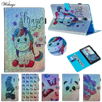 

Wekays For Samsung Tab A2 10.5 T590 Cartoon Glitter Leather Fundas Case For Samsung Galaxy Tab A 10.5" 2018 T590 T595 Cover Case