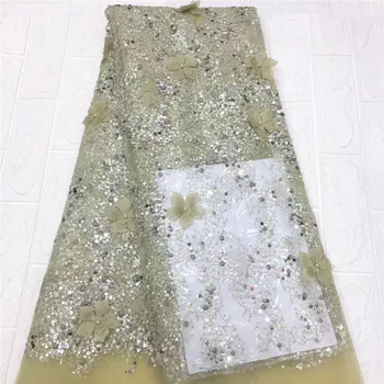 

2017 French Mesh Lace Fabric Polyester African Organza Tulle French Lace Fabric Embroidered Nigerian French Lace Material red