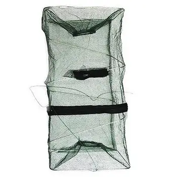 

Foldable Fish Crawdad Minnow Fishing Bait Trap Cast Dip Net Cage Shrimp Basket