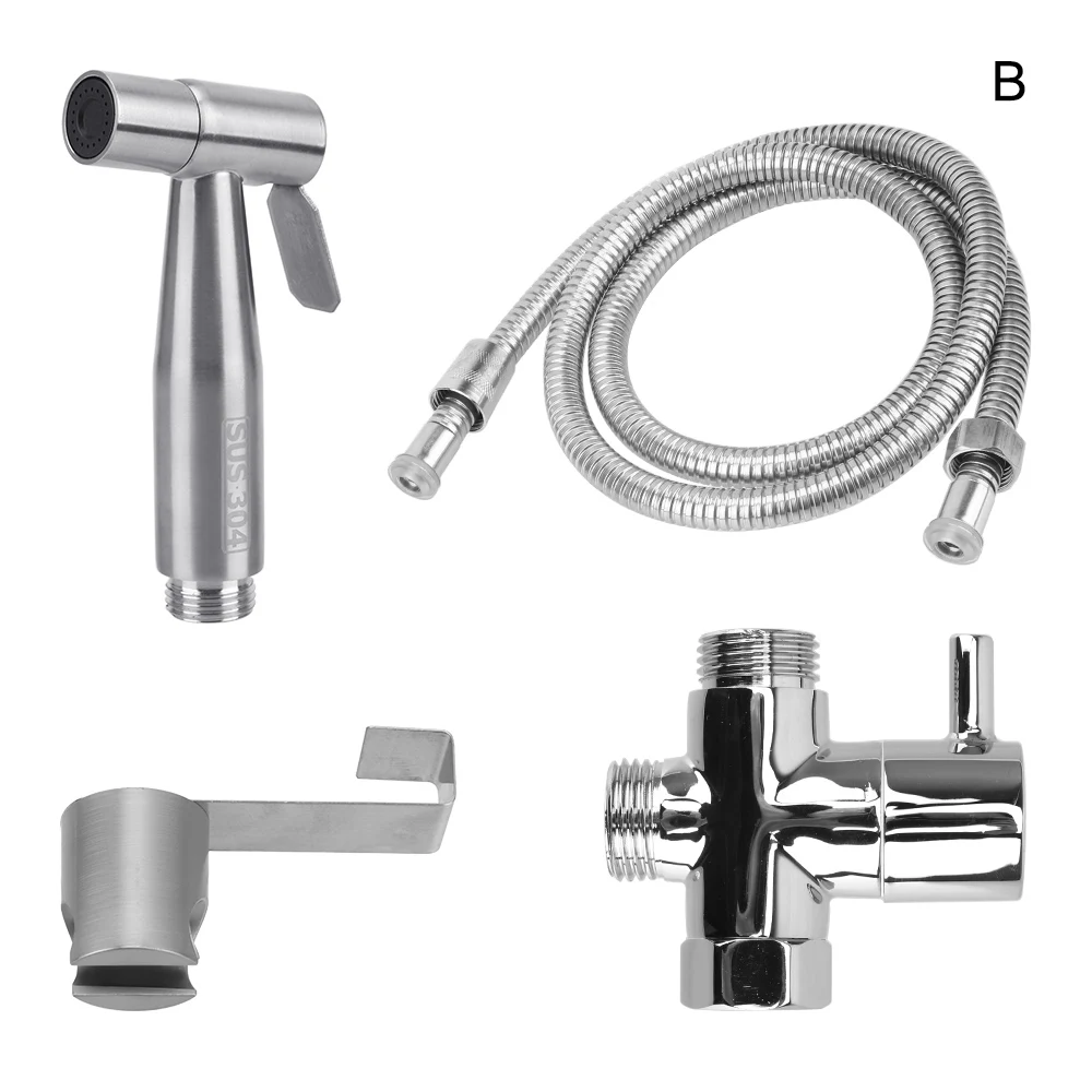 Description Picture 4 of itemWith Shower Hose for Bathroom Stainless Steel Hand Sprayer Shower Head Bidet Faucets Handheld Toilet Bidet Sprayer Set