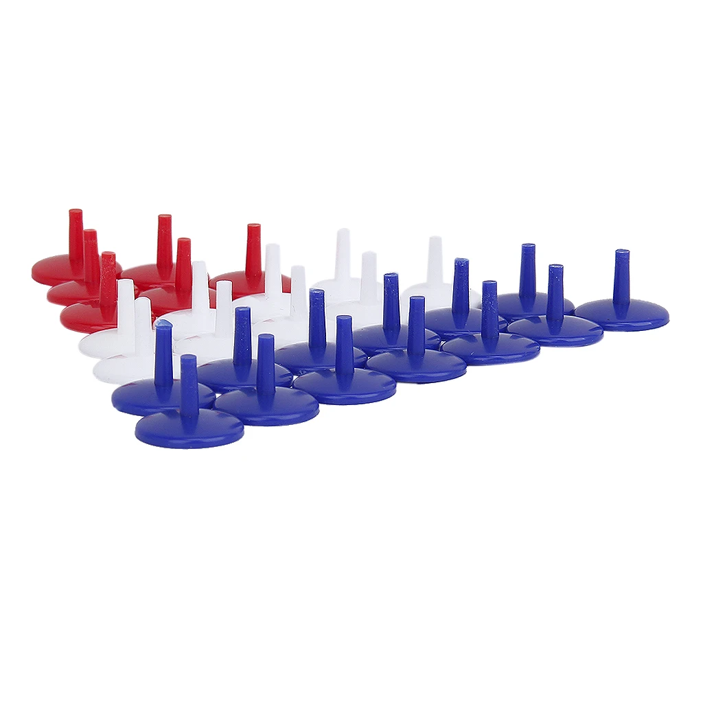 50pcs Golf Position Marker Flat Round Plastic Golf Ball Multicolor Markers