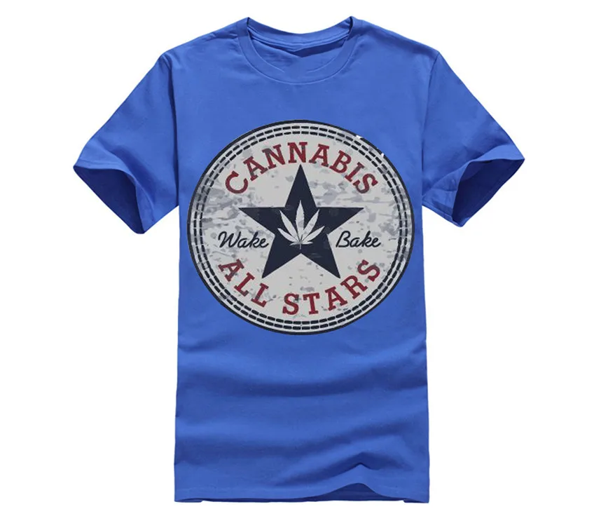 

Wake And Bake Stars Joint Bong Pot Graphic Newest 2019 T Shirt Men Oversized T-Shirt Base Shirt