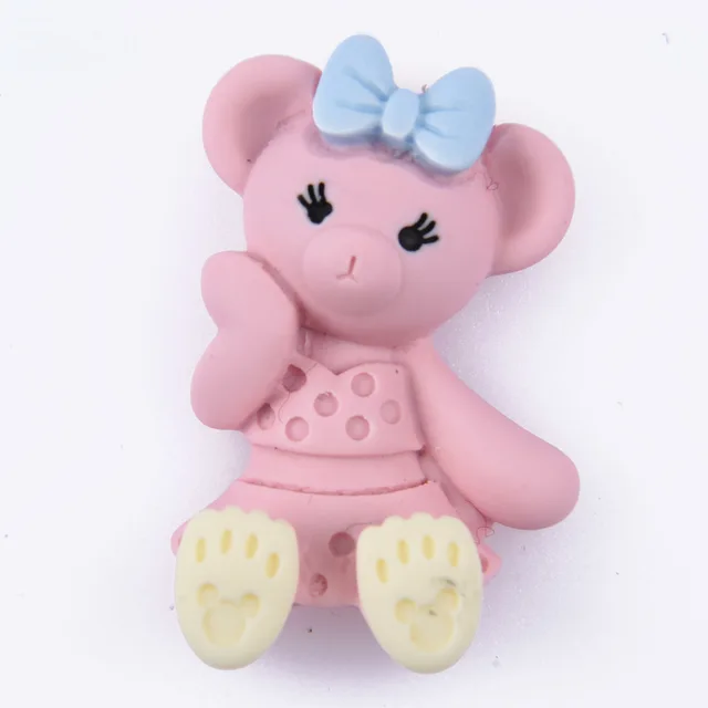 Hot Sale 1 Pcs Cartoon Bear Croc Shoe Charms Colorful Smile Face Baby Bear Clog Shoes Decorations Kid's Wristband Accessories r9583