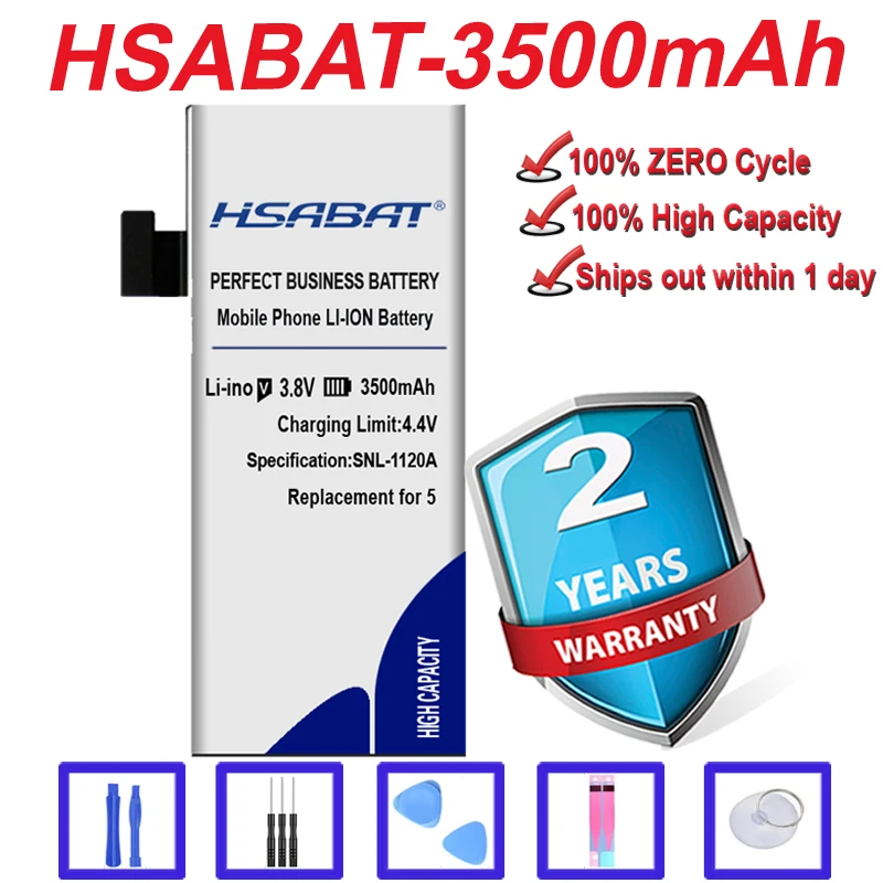 HSABAT Larger Capacity 3500mAh Battery for iPhone 5 / iphone 5G Replacement iPhone5 Batteries | Мобильные телефоны и
