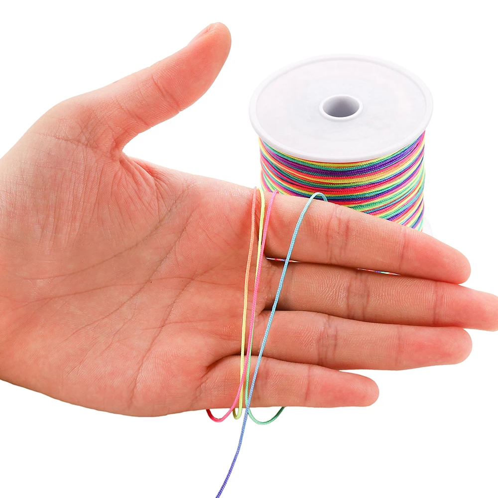 50m/roll 0.8mm Colorful Nylon Cord Thread Cotton Cord Thread