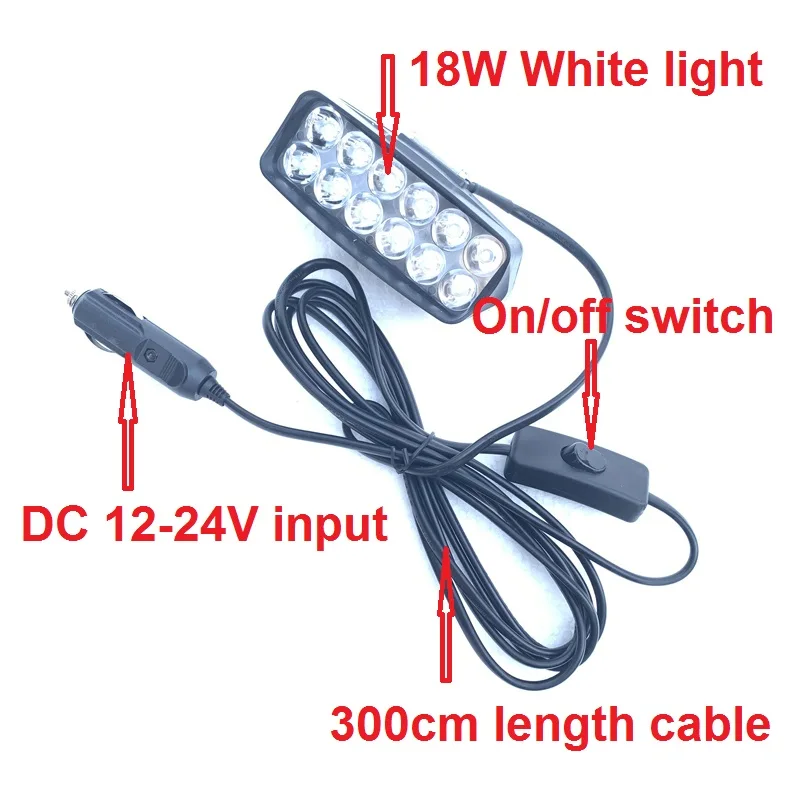 12 led 18 Вт точечный/наводняющий комбинированный светодиодный автомобильный рабочий светильник 4x4 головной светильник Портативный Автомобильный ремонтный контрольный светильник для рыбалки, охоты, походный светильник