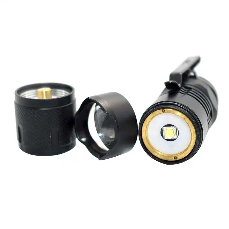 2000LM XML L2 Zoom LED Flashlight Waterproof Rechargeable Small Torch Portable Magnetic Linterna with 16340 Battery+Charger
