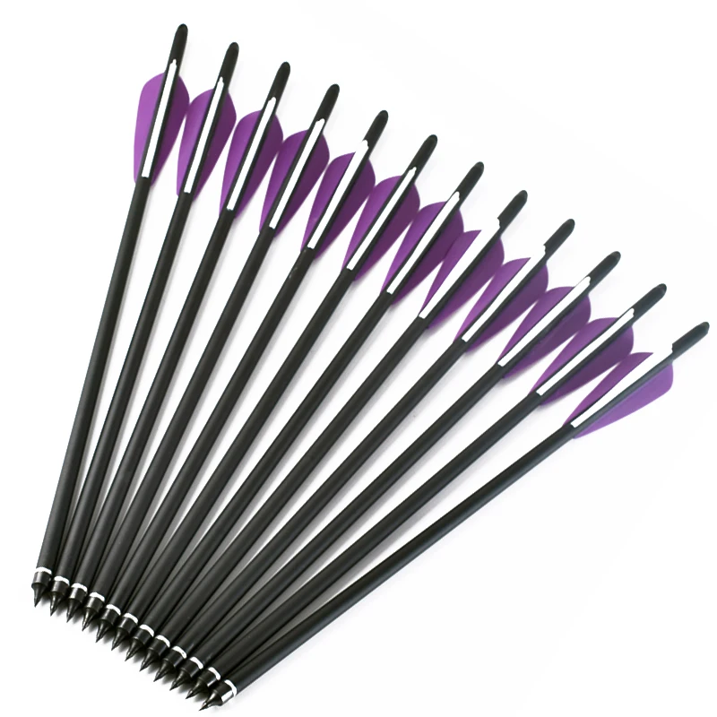 

13.5 16 17 18 20/ 22 inch Archery 12PCS Crossbow Carbon Arrow Carbon Arrows Bolts Spine 400 For Crossbow Hunting Shooting