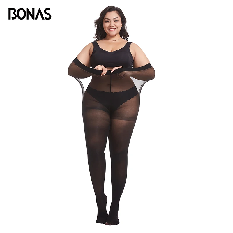 BONAS весенние 80D колготки размера плюс XXXL бархатные эластичные сексуальные очень