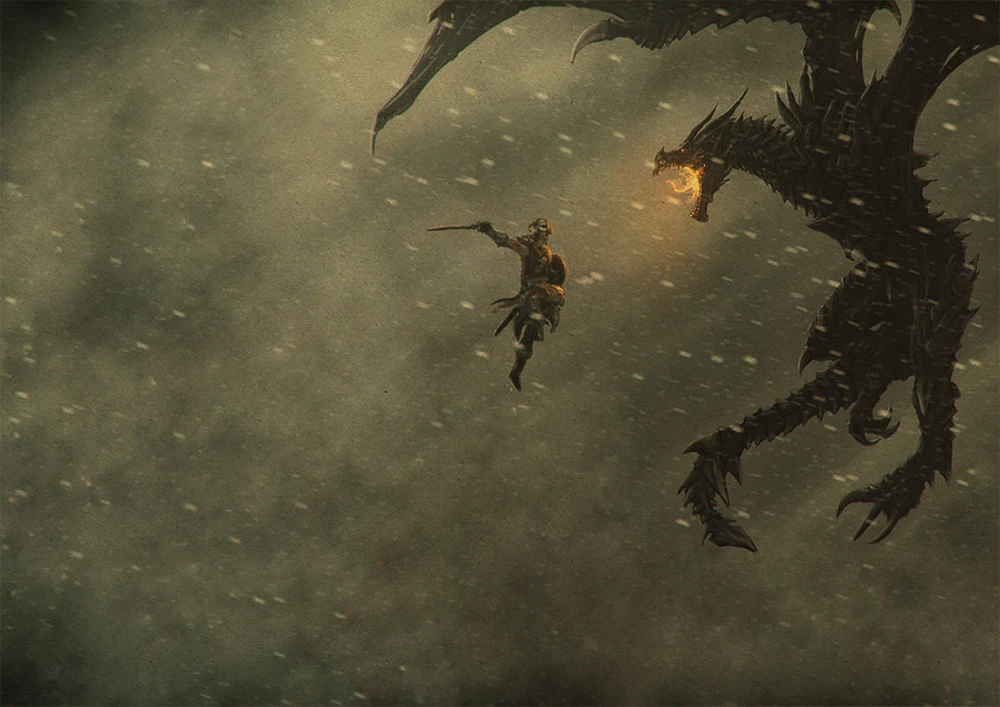 Старый свиток V Skyrim Классическая игра крафт-бумага плакат стикер стены Бар Кафе гостиная столовая украшение стикер стены - Цвет: 11