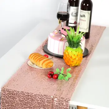 

Sequin Tablecloth Glitter Rectangular Table Cloth for Wedding Decoration Party Banquet Supplies Home Hotel Decor