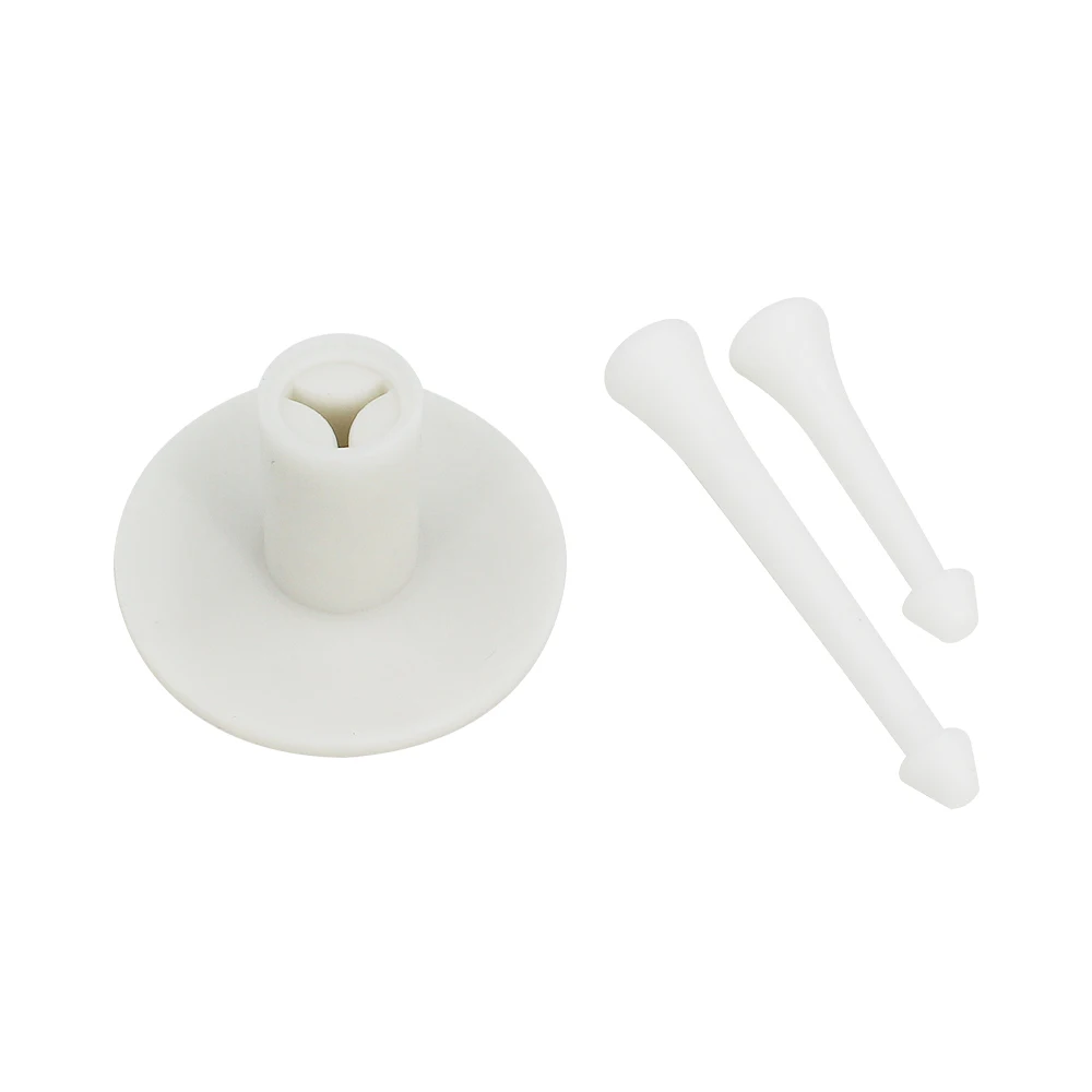 Golf Tees White Rubber Tee Holder + 2 Heights Tees For Driver Woods Club Set Golf Ball Holder Accessories Supplies Drop Ship