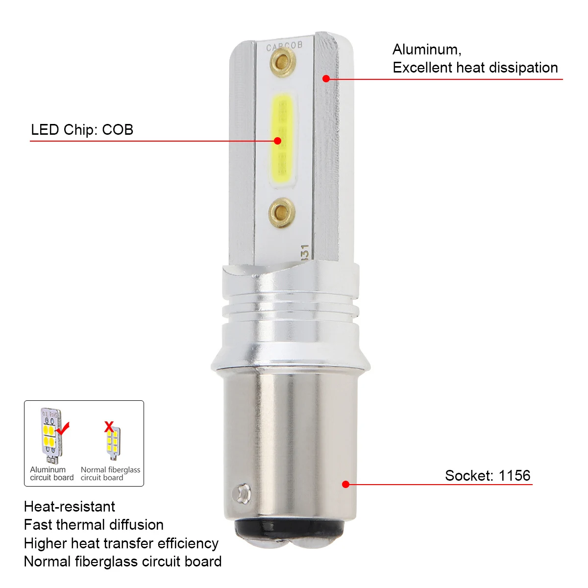 Автомобильный противотуманный светильник 2 шт./лот 12V 1157 COB SMD светильник s 2400LM 6500 K-7500 K белый светильник для вождения автомобиля