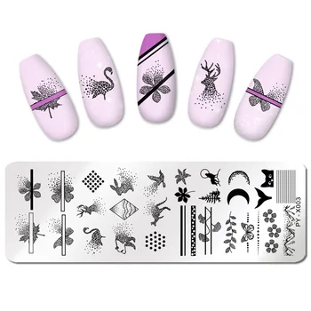 

PICT YOU Nail Stamping Plate Animals Flower Pattern Nails Polish Printing Stamping Templates DIY Image Plate Stencil Tools