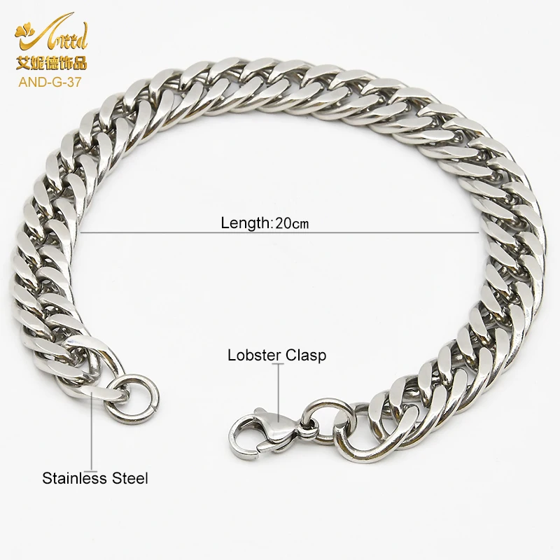 Layered Silver 316L Stainless Steel Curb Popcorn Chain Bracelet Men – ZIVOM