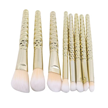 

8PCS/Set Spiral Design Plastic Handle Beauty Makeup Brushes Cosmetic Foundation Powder Blush Make Up Brush Tool