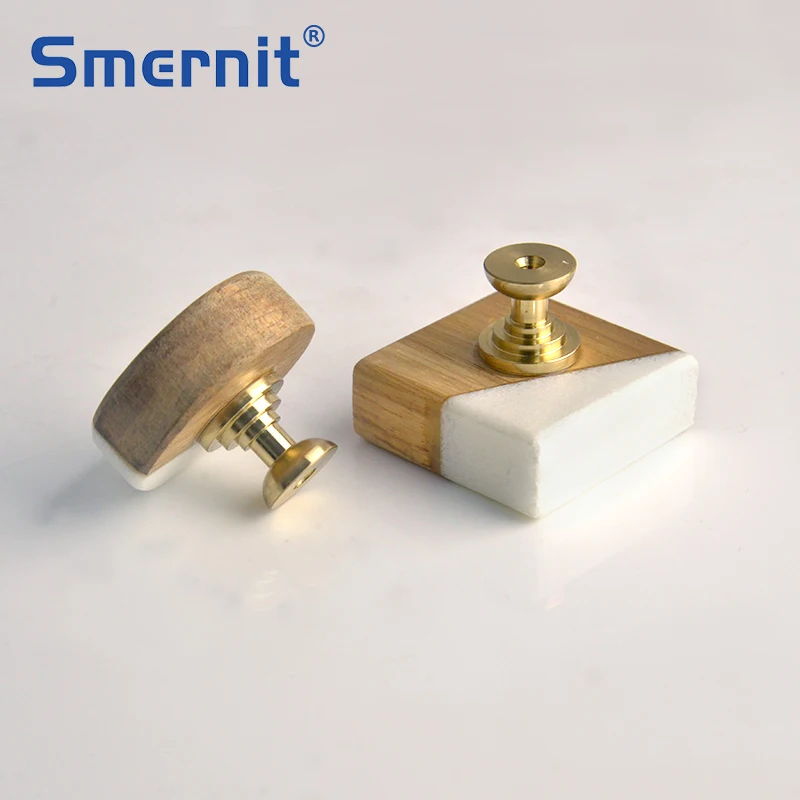Brass Marble Wood Furniture Handles Stylish Kitchen Cabinet Pulls Knobs Drawer Door Handles and Knobs Decoration