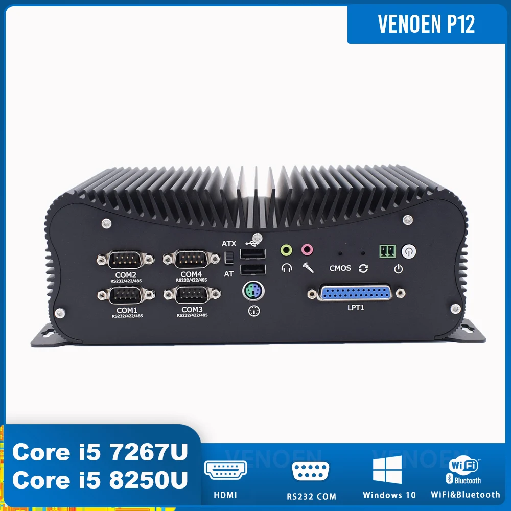 Промышленный мини-ПК 8-го поколения Intel Core i5 8250U 8350U 7267U GPIO LPT port linux Windows 10 Pro